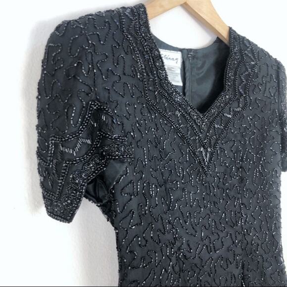 Stenay Vintage Silk Beaded Top Size Small - Picture 2 of 6